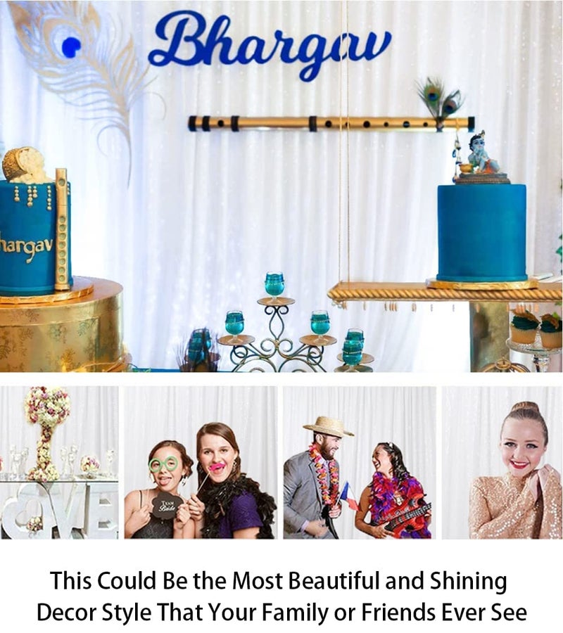 ShinyBeauty 6FTx8FT-White-SEQUIN Backdrop-Curtain-Sequin Photography Backdrop Shimmer Sequin Fabric Backdrop for Birthday Party Event Decoration - Image 5